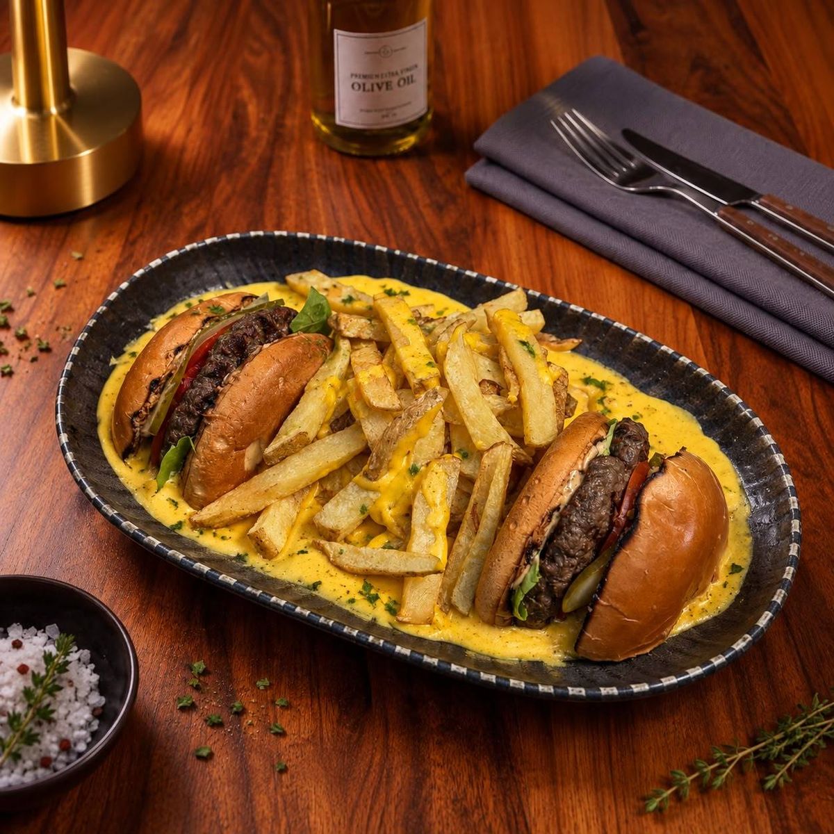 Cheddar Melt Burger